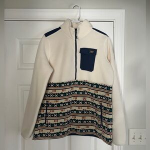 Women's L.L.Bean Sweater Fleece Sherpa Hybrid Pullover